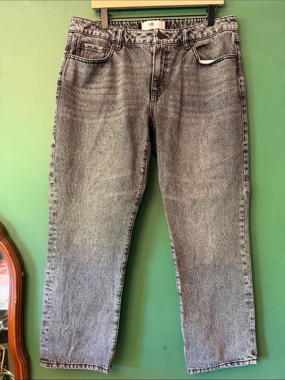 CAbi Boyfriend 100% Cotton Stone-washed Grey Womens 12 Jeans